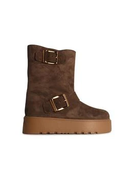 CASADEI | Casadei 'Ale' Brown Suede Blend Ankle Boots,商家Baltini,价格¥2539