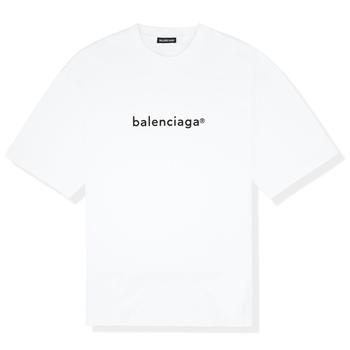 推荐Balenciaga Copyright Logo White T Shirt商品