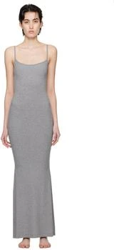SKIMS | Gray Soft Lounge Long Slip Maxi Dress,商家SSENSE CA,价格¥220