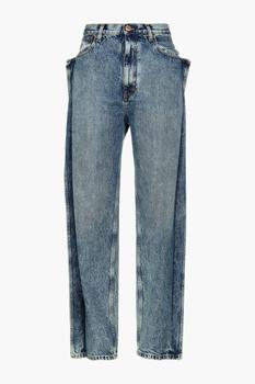 推荐Faded high-rise tapered jeans商品