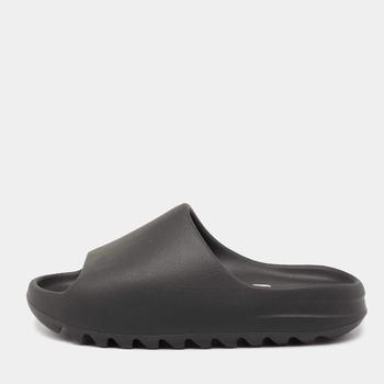 yeezy拖鞋, YEEZY | Yeezy x Adidas Black Rubber 'Onyx' Slide Sandals Size 43商品图片 8.6折, 满1件减$100, 满减