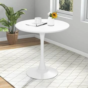 Hivvago | 32 Inch Modern Tulip Round Dining Table with MDF Top-White,商家Premium Outlets,价格¥1541