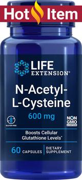 商品Life Extension N-Acetyl-L-Cysteine - 600 mg (60 Capsules)图片