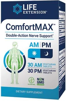 Life Extension | Life Extension ComfortMAX™, 60 AM/PM vegetarian tablets (60 Vegetarian Tablets, 30-Day Supply),商家Life Extension,价格¥266