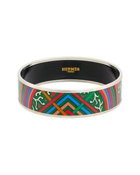 爱马仕手镯上海, [二手商品] Hermes | Hermes Palladium Plated Du Vent L Folk Painted Enamel Bangle (Authentic商品图片 