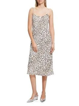 Theory | Leopard Satin Slip Midi Dress,商家Saks OFF 5TH,价格¥1416