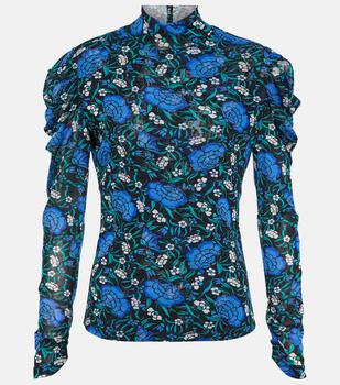 Diane von Furstenberg | Remy floral turtleneck jersey top商品图片,6折
