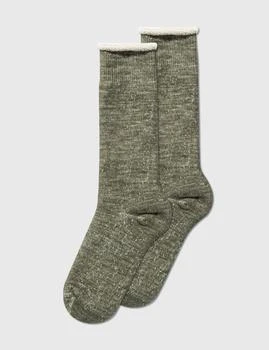 推荐Double Faced Merino Wool And Organic Cotton Crew Socks商品