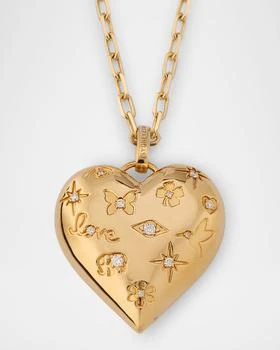 Sydney Evan | Diamond Icon Puffy Heart Pendant Necklace,商家Neiman Marcus,价格¥55763