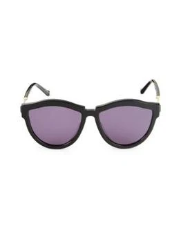 KAREN WALKER | Harvest Hybrid 57MM Round Sunglasses 5.1折, 独家减免邮费