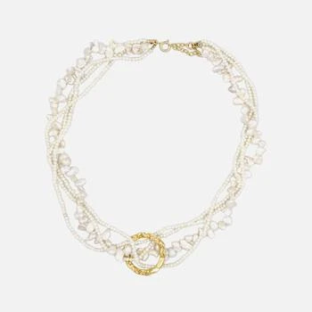 推荐Hermina Athens Women's Full Moon Tangled Pearl Necklace商品