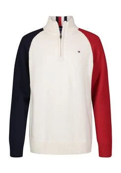 Tommy Hilfiger | Hilfiger Boys 8 20 Color Blocked 1 4 Zip Sweater,商家Belk,价格¥206