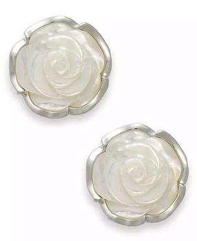 Macy's | Sterling Silver Earrings, Mother of Pearl Flower Earrings,商家Macy's,价格¥772