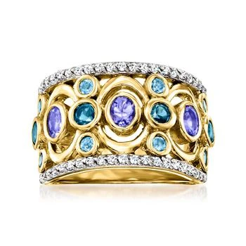 Ross-Simons | Ross-Simons Multi-Gemstone Ring in 18kt Gold Over Sterling,商家Premium Outlets,价格¥1385