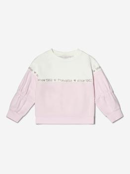MONNALISA | Monnalisa Pink Girls Cotton Branded Sweatshirt商品图片,额外8折, 额外八折