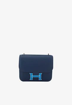 Hermes | Constance 18 in Blue de Prusse Epsom Leather with Blue Frida Enamel Hardware 