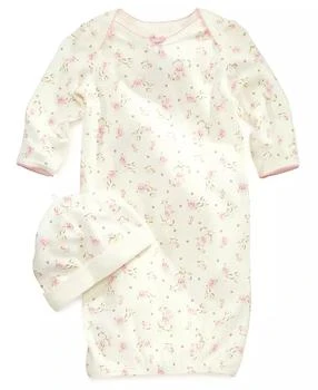 Little Me | 女婴Baby Girls' Vintage Rose-Print Gown & Beanie Set,商家Macy's,价格¥96