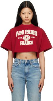 推荐红色 Ami Paris France T 恤商品