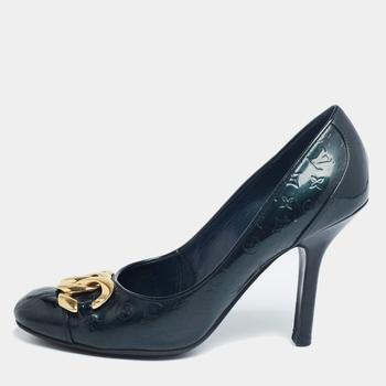lv女鞋, [二手商品] Louis Vuitton | Louis Vuitton Green Patent Monogram-Vernis-Claudia-Pumps  Size 38商品图片 8.4折, 满1件减$100, 满减