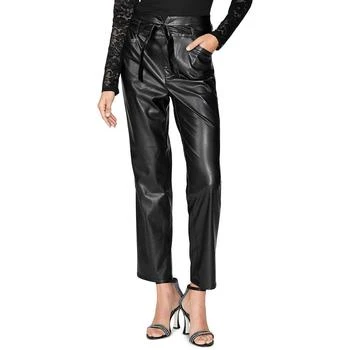 推荐Paige Womens Kina Faux Leather High Rise Straight Leg Pants商品