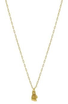 ADORNIA | 14K Gold Vermeil Mighty Hand Pendant Necklace商品图片,2.3折
