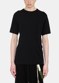推荐Devoa Black Cotton Light Jersey T-Shirt商品
