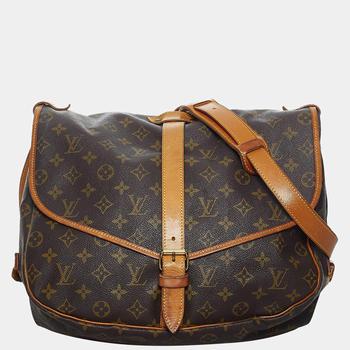 路易威登女包, [二手商品] Louis Vuitton | Louis Vuitton Brown Monogram Saumur 35商品图片 9折
