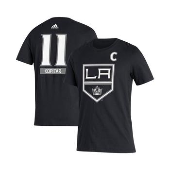 亚历山大王联名阿迪达斯, Adidas | Men's Anze Kopitar Black Los Angeles Kings Captain Patch Name & Number T-shirt商品图片 