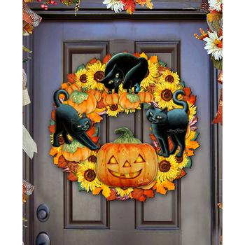 商品Designocracy | Cats Holiday Door Wreath,商家Macy's,价格¥457图片