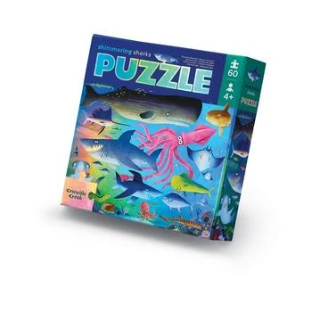 Crocodile Creek | Shimmering Sharks Holographic Foil Puzzle, 60 Pieces,商家Macy's,价格¥143