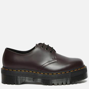 dr. martens 1461, Dr. Martens | Dr. Martens Women's 1461 Quad Polished Smooth Leather 3-Eye Shoes - Burgundy商品图片 7折