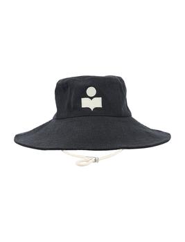 推荐Isabel Marant Delya Logo Embroidered Denim Bucket Hat商品