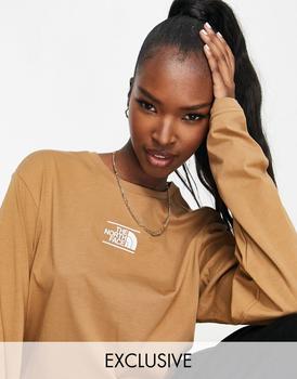 The North Face | The North Face Center Dome long sleeve t-shirt in brown Exclusive at ASOS商品图片,5.5折×额外8折, 额外八折