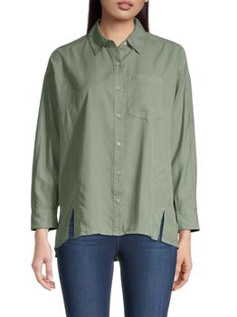 美国Vineyard Vines, Vineyard Vines | Weekend Linen High-Low Shirt商品图片 3.9折