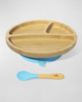 商品Avanchy | Toddler's Bamboo Plate & Spoon Set,商家Neiman Marcus,价格¥227图片