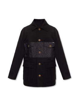 Versace | VERSACE 男士黑色棉氨纶夹克 1003623-1A02856-2B510商品图片,满$100享9.5折, 满折