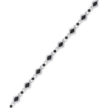 商品Macy's | Diamond Accent Marquise Link Bracelet in Silver-Plate,商家Macy's,价格¥184图片