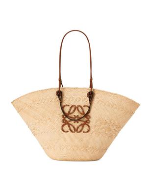 推荐x Paula’s Ibiza Large Woven Anagram Basket Bag商品