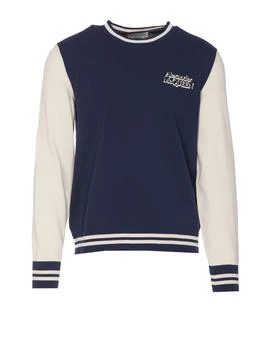 Alexander McQueen | Blue And White Pullover With Embroidered Logo 7.1折起, 独家减免邮费
