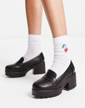 商品Koi Vigo chunky heeled shoes in black图片