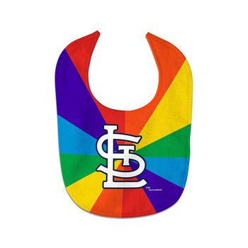 商品Newborn and Infant Boys and Girls St. Louis Cardinals Rainbow Baby Bib图片