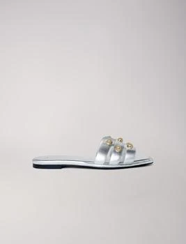 Maje | Maje Woman's zinc Studs: Studded leather mules for Spring/Summer,商家Maje US,价格¥1320