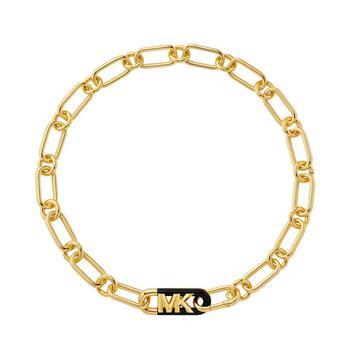 商品Michael Kors | 14K Gold Plated Black Empire Link Chain Necklace,商家Macy's,价格¥1499图片