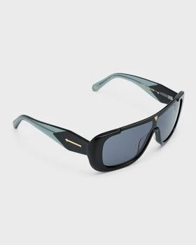 KAREN WALKER | Logo Acetate Shield Sunglasses 独家减免邮费