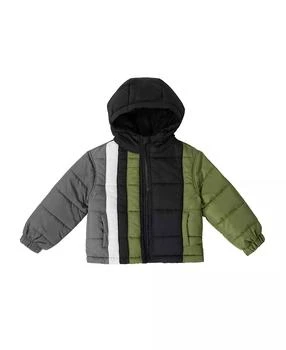 Bearpaw | Big Boys Colorblock Fleece Lined Puffer Coat with Hood,商家Macy's,价格¥644