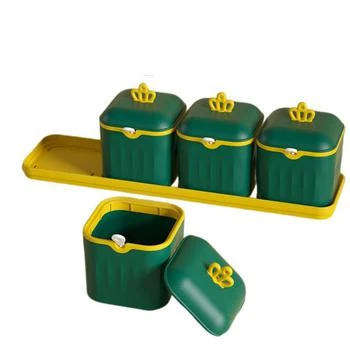 Vigor | Multi Grid Seasoning Box moisture Proofseasoning Condimnet Jar Set Bulk 3 Sets STYLE: 3 PACK,商家Verishop,价格¥340
