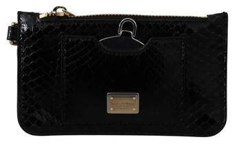 Dolce & Gabbana | Dolce & Gabbana Black Leather Coin Purse Wristlet Mirror Agnese Wallet,商家SEYMAYKA,价格¥3405