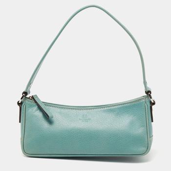 kate spade bag链条包, [二手商品] Kate Spade | Kate Spade Mint Green Leather Zip Chain Baguette商品图片 5.5折