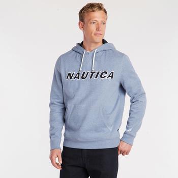 Nautica Mens Big & Tall Pullover Logo Hoodie,价格$44.75