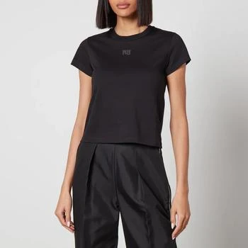 Alexander Wang Women's Essential Jersey Shrunk Tee With Puff Logo And Bound Neck,价格$156.49